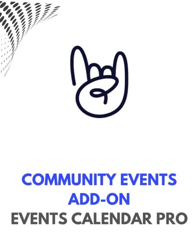 COMMUNITY EVENTS ADD-ON EVENTS CALENDAR PRO