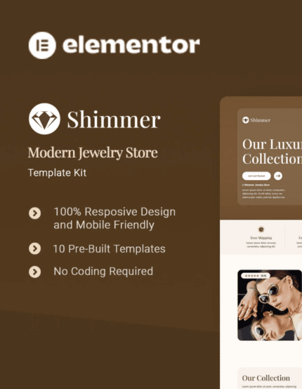 Shimmer – Modern Jewelry Store Elementor Template Kit