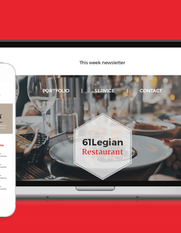 61 Legian Restaurant Email Template