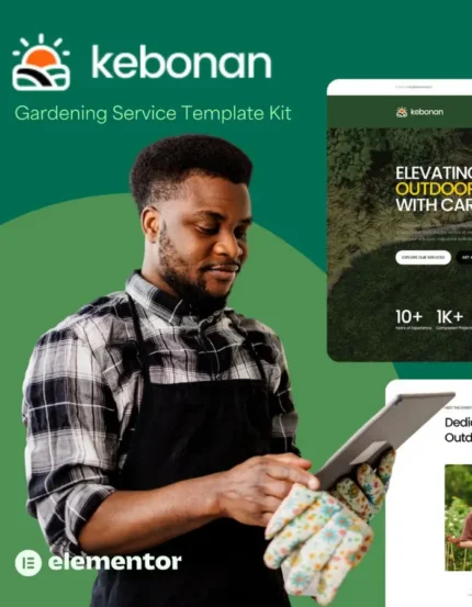 Kebonan – Landscape & Gardening Service Elementor Template Kit