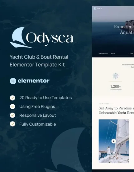 Odysea – Yacht Club & Boat Rental Elementor Template Kit