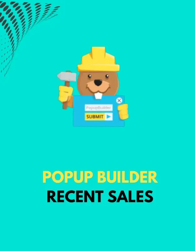 POPUP BUILDER RECENT SALES