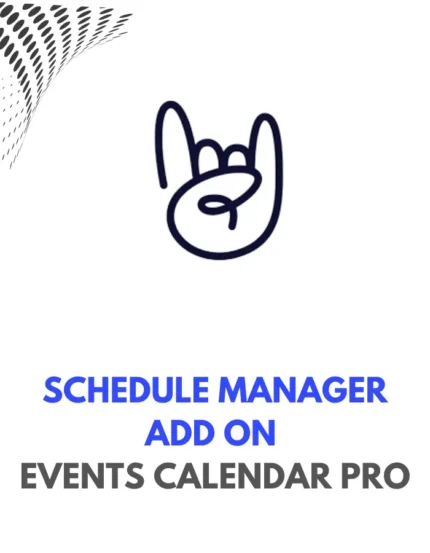 SCHEDULE MANAGER ADD ON EVENTS CALENDAR PRO