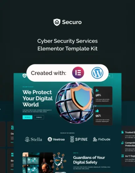 Securo – Cyber Security Services Elementor Template Kit