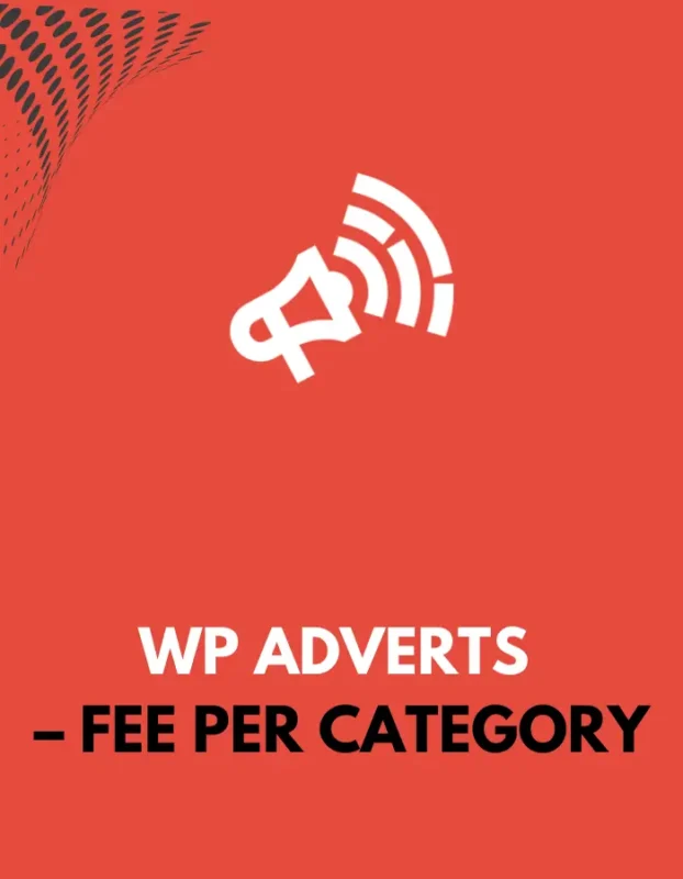WP ADVERTS - FEE PER CATEGORY