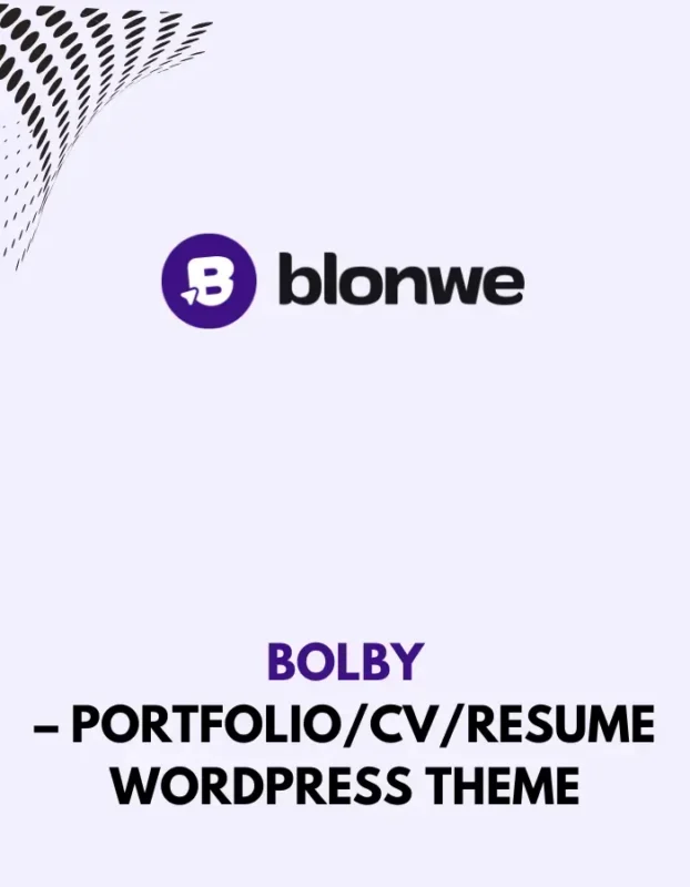 BOLBY - PORTFOLIO, CV, RESUME WORDPRESS THEME