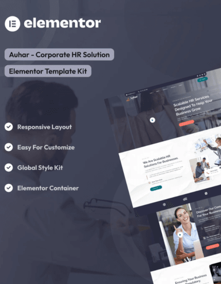 Auhar – Corporate HR Solutions Elementor Template Kit