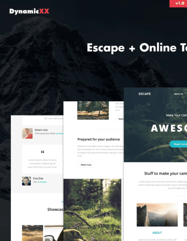Escape – Responsive Email + Template Builder