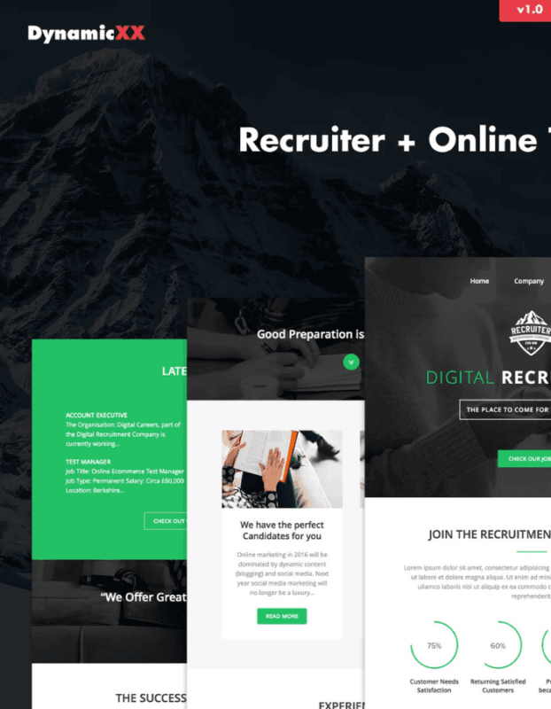 Recruiter – Responsive Recruitment Email + Builder