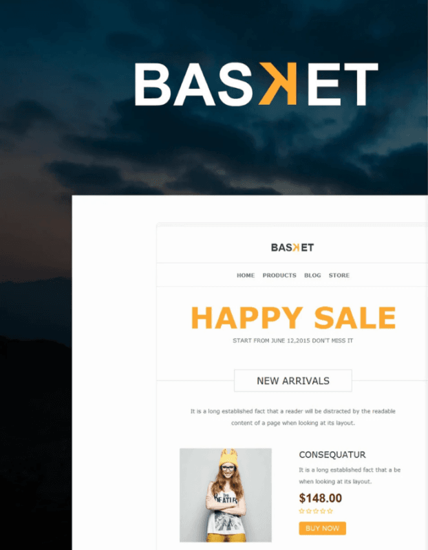 Basket – eCommerce Responsive E-mail Templates