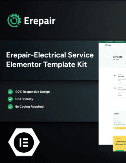 Erepair – Electrical Service ElementorTemplateKit