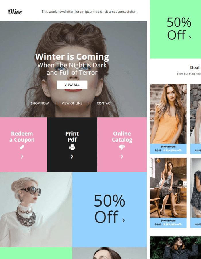 Olive – Fashion Ecommerce Email Newsletter Olive – Fashion Ecommerce Email Newsletter