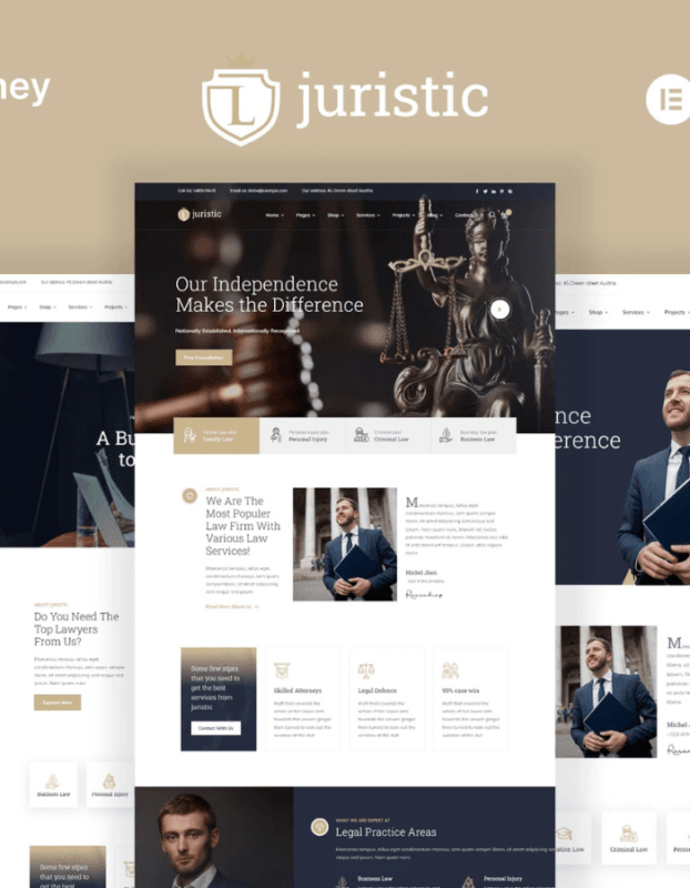 Juristic – Lawyer Attorney & Law Firm Elementor Template Kit