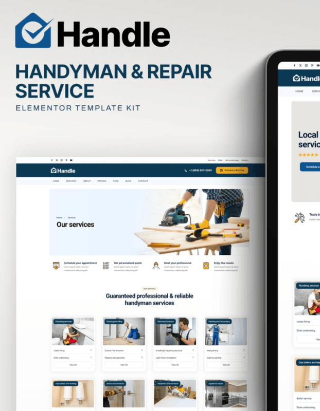 Handle – Handyman & Repair Service Elementor Template Kit