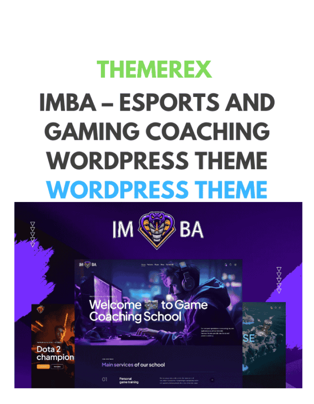 Imba – Esports and Gaming Coaching WordPress Theme