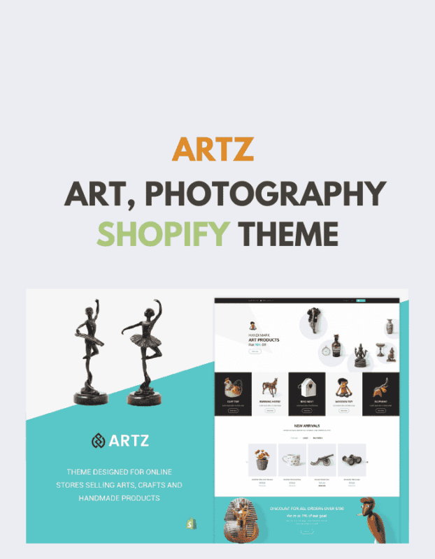 Artz Art, Photography Shopify Theme
