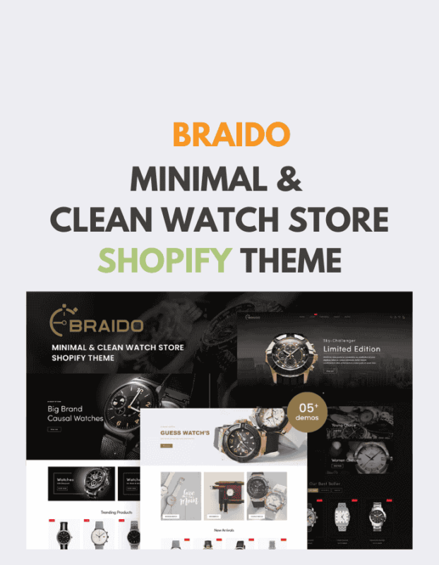 Braido - Minimal & Clean Watch Store Shopify Theme