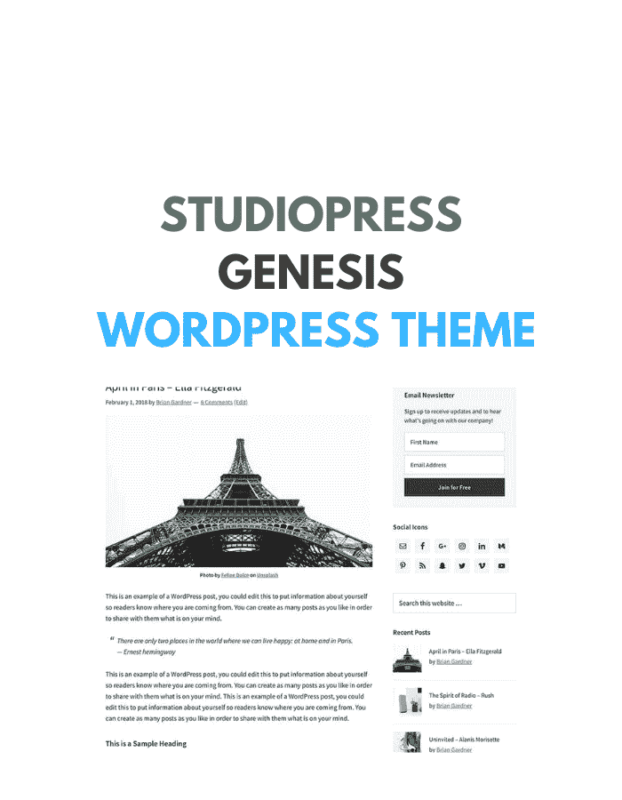 StudioPress Genesis Theme