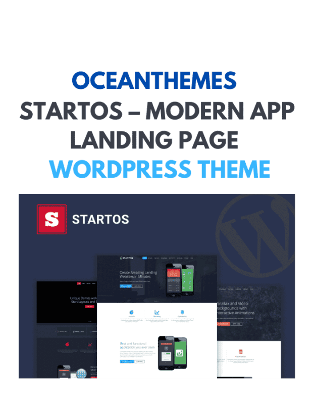 Startos – Modern App Landing Page WordPress Theme