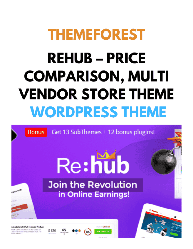 REHub – Price Comparison, Multi Vendor Store Theme