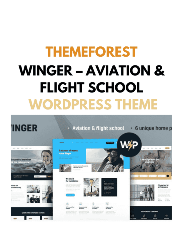 Winger – Aviation & Flight School WordPress Theme