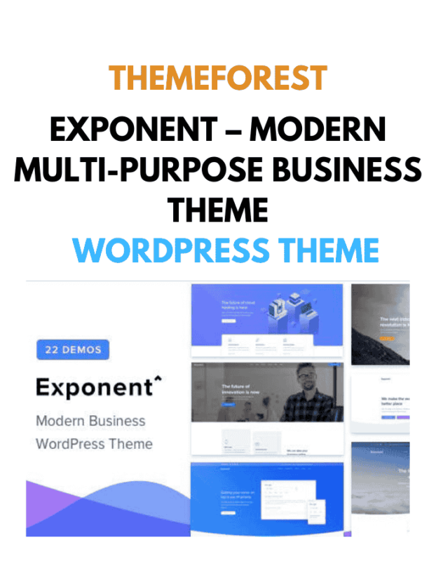 Exponent – Modern Multi-Purpose Business Theme