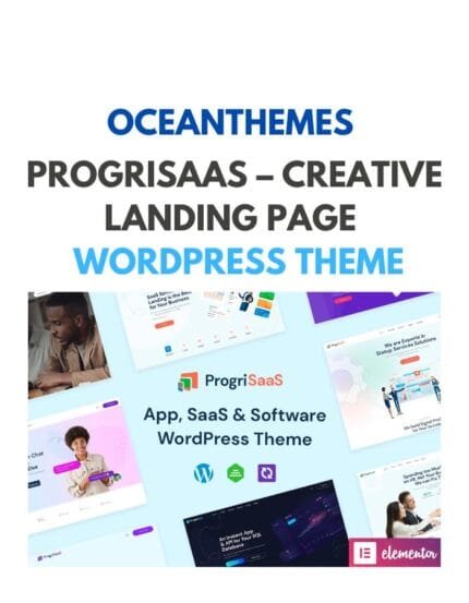 ProgriSaaS – Creative Landing Page WordPress Theme