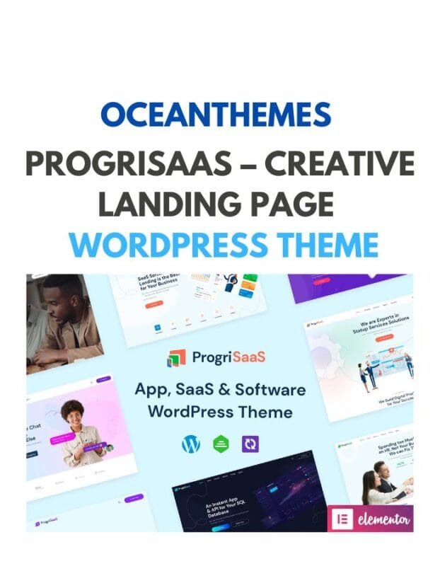ProgriSaaS – Creative Landing Page WordPress Theme