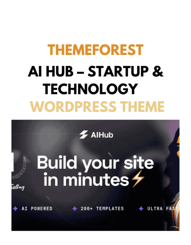 AI Hub – Startup & Technology WordPress Theme