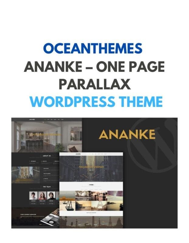 Ananke – One Page Parallax WordPress Theme