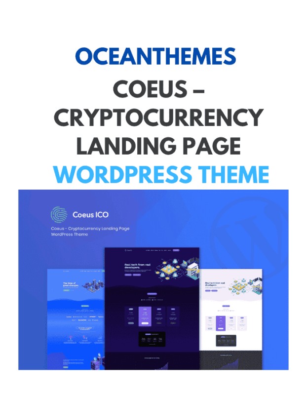 Coeus – Cryptocurrency Landing Page WordPress Theme