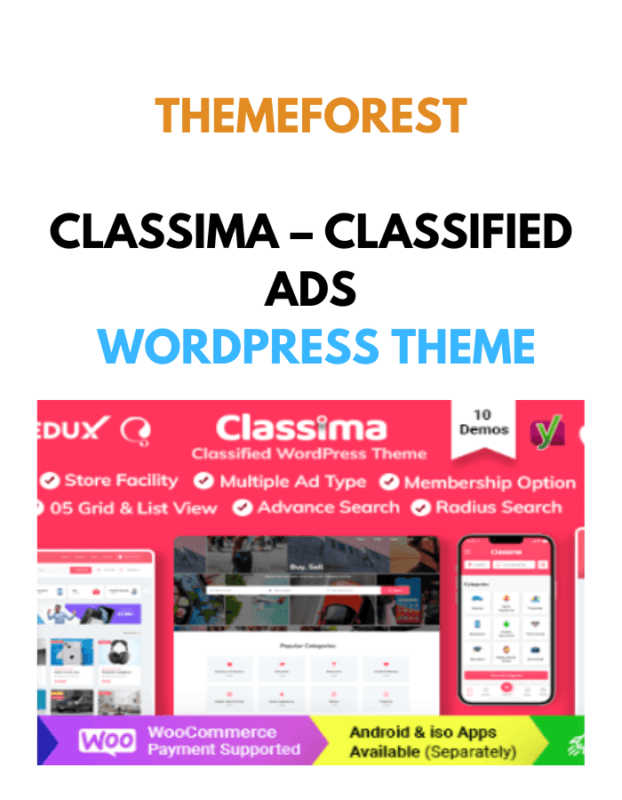 Classima – Classified Ads WordPress Theme