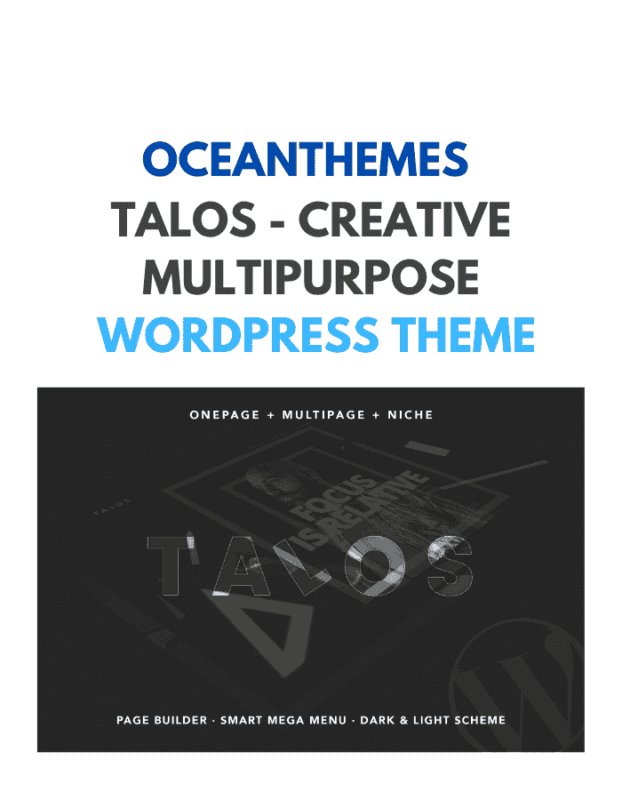 Talos – Creative Multipurpose WordPress Theme