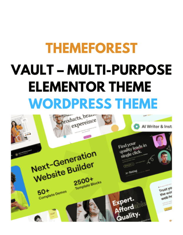 Vault – Multi-Purpose Elementor WordPress Theme