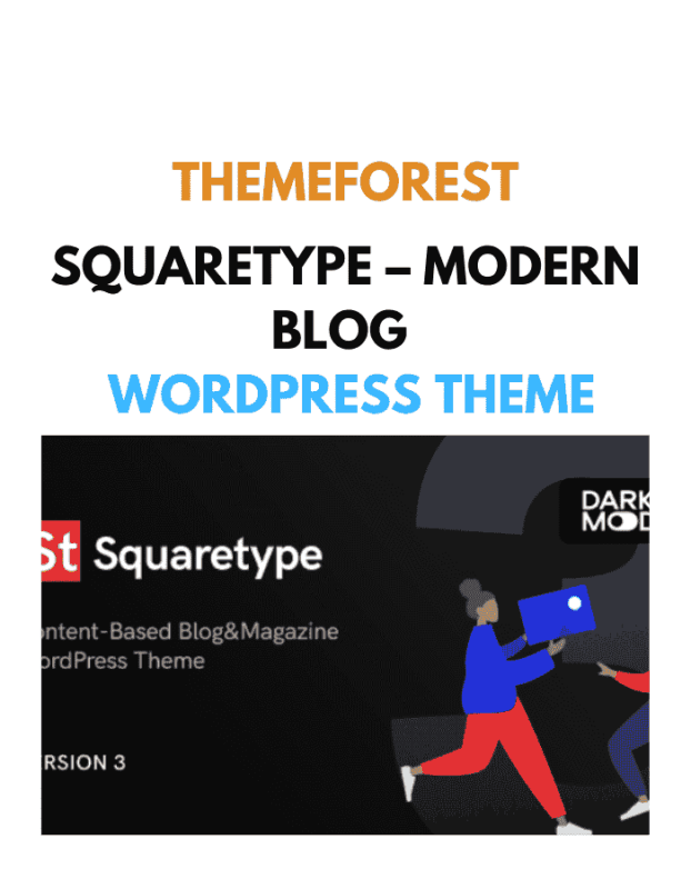 Squaretype – Modern Blog WordPress Theme