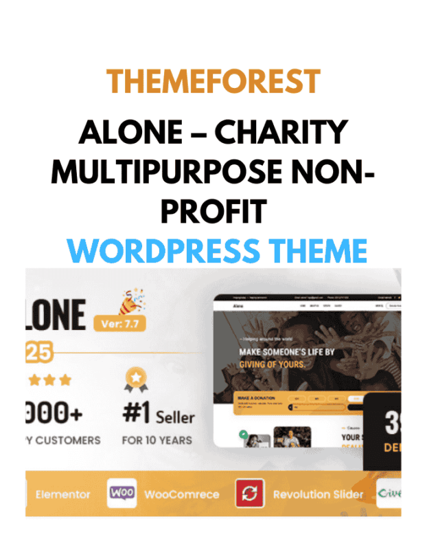 Alone – Charity Multipurpose Non-profit WordPress Theme