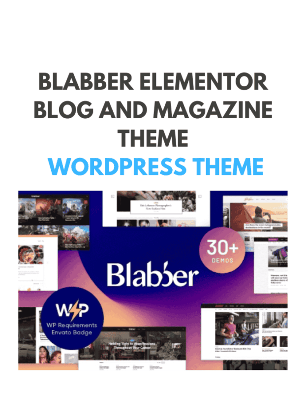 Blabber Elementor Blog And Magazine Theme