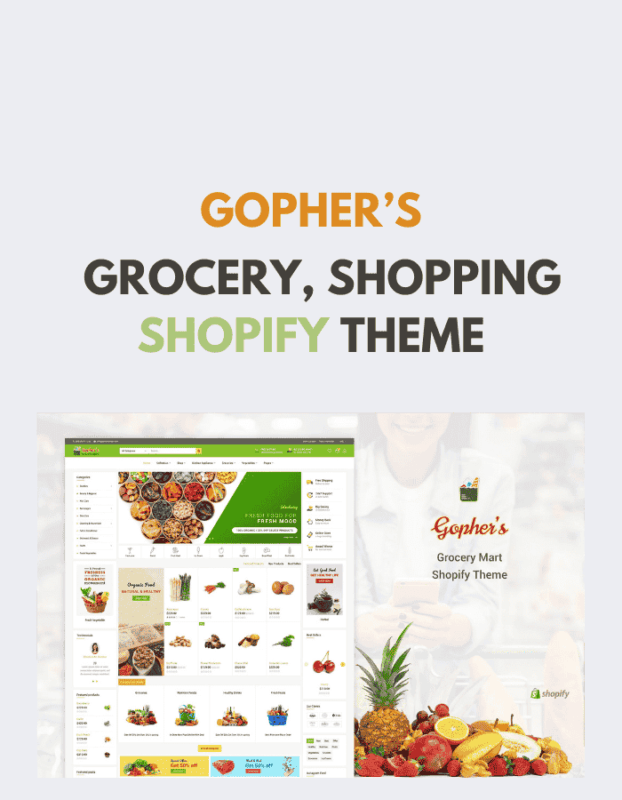 Gopher's Grocery, Shopping Shopify Theme