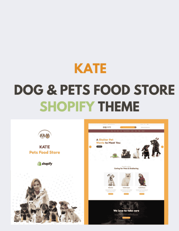 Kate - Dog & Pets Food Store Shopify Theme