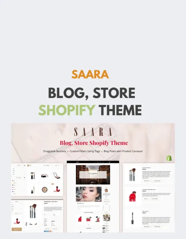 Saara Blog Store Shopify Theme