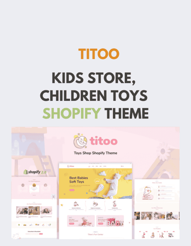 Titoo Shopify Kids Store, Children Toys Shop