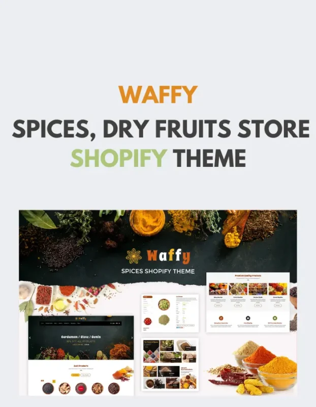 Waffy Spices, Dry Fruits Store Shopify Theme