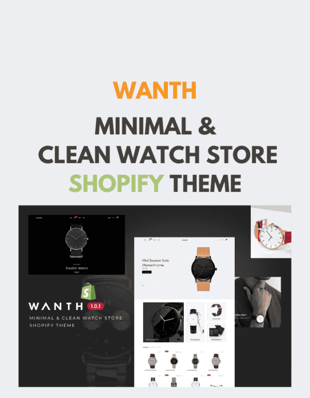 Wanth - Minimal & Clean Watch Store Shopify Theme