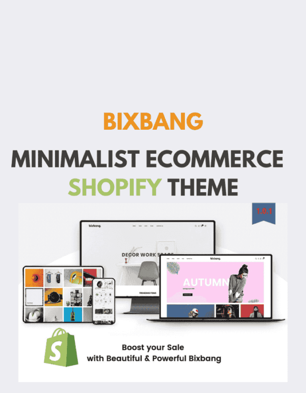 Bixbang Minimalist eCommerce Shopify Template