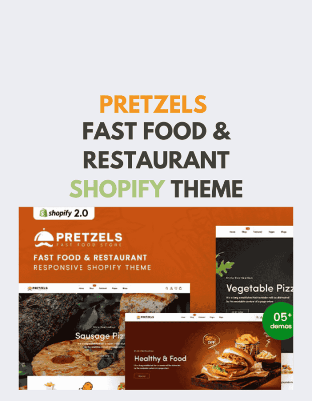 Pretzels – Fast Food & Restaurant Shopify Theme
