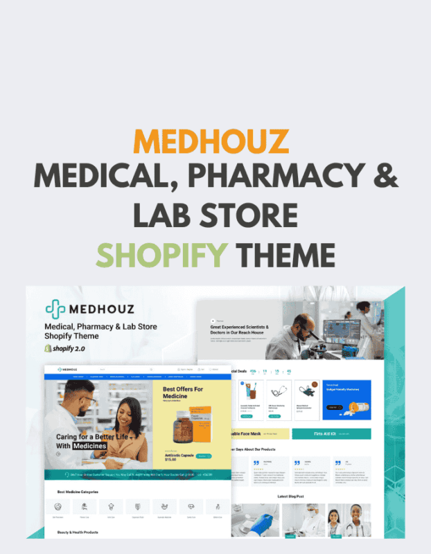 Medhouz – Medical, Pharmacy & Lab Store Shopify Theme