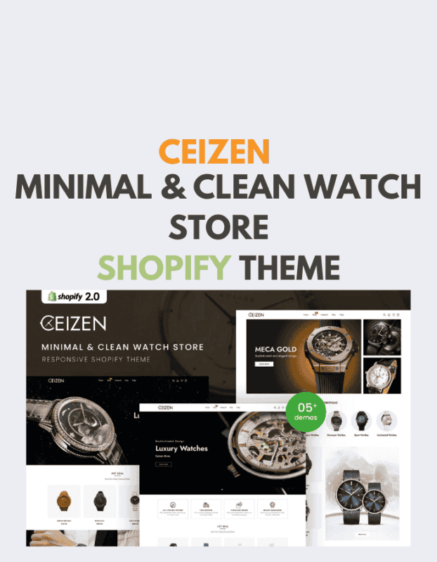 Ceizen – Minimal & Clean Watch Store Shopify Theme