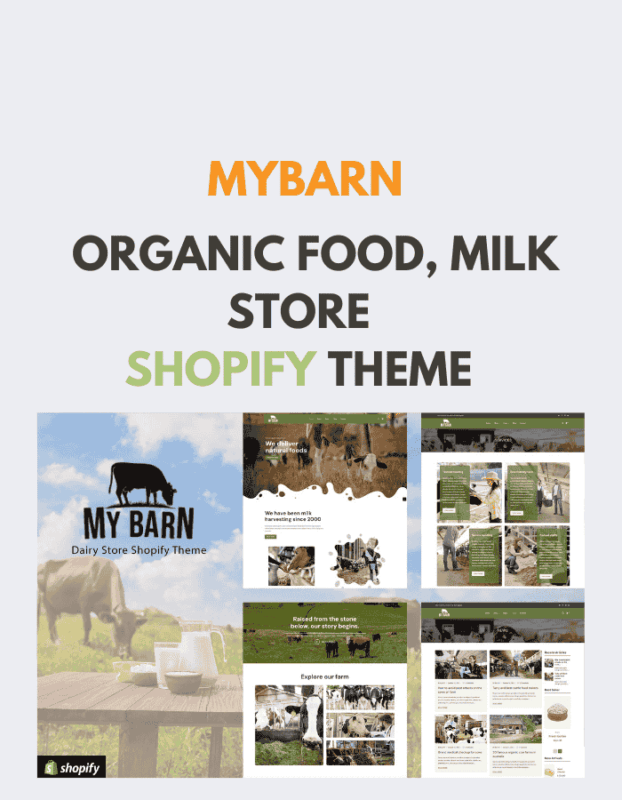 Mybarn – Organic Food, Milk Store Shopify Theme