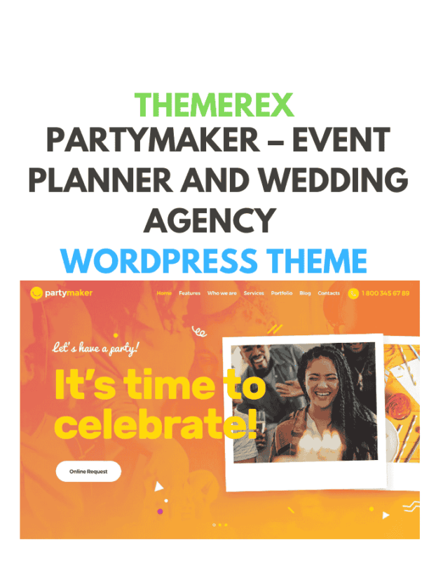 PartyMaker – Event Planner and Wedding Agency WordPress Theme