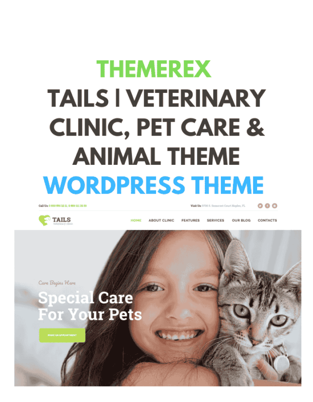 Tails | Veterinary Clinic, Pet Care & Animal Theme